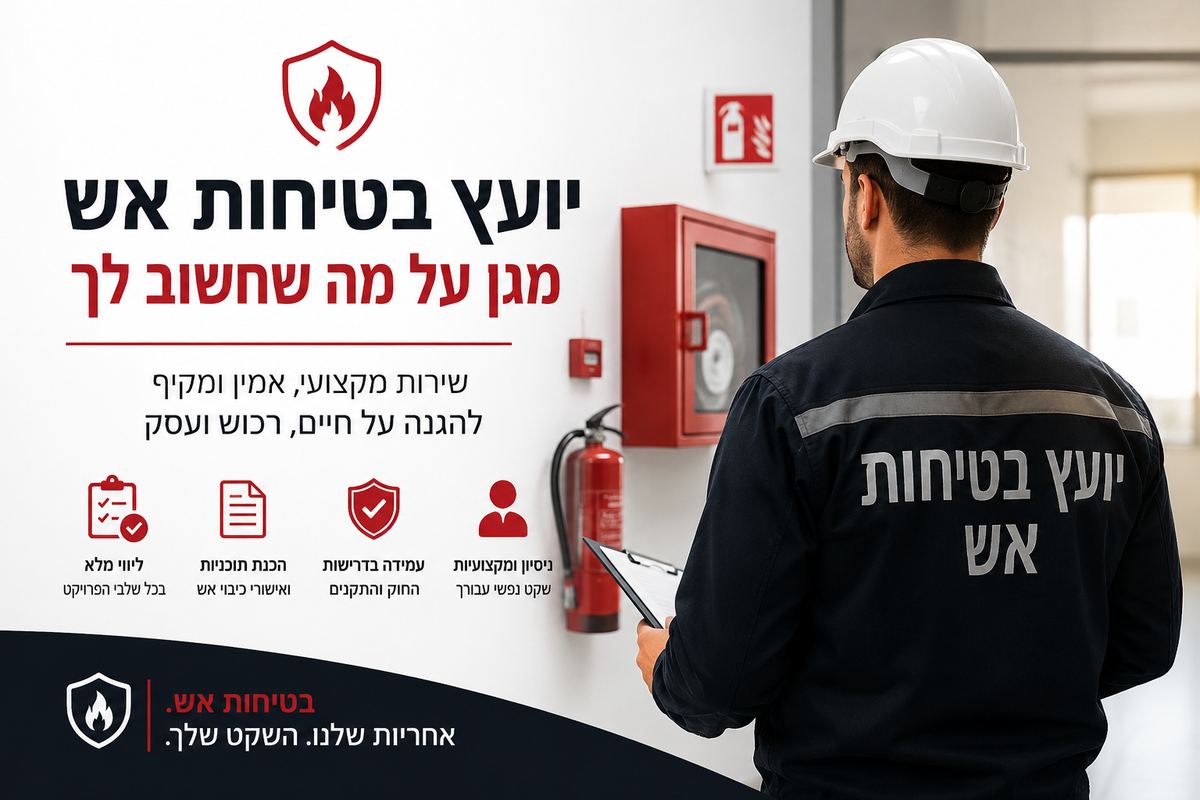 יועץ כיבוי אש לעסקים — בדיקת מערכות כיבוי ואישור רשות הכבאות וההצלה